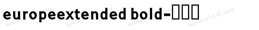 europeextended bold字体转换